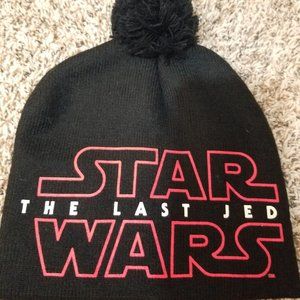 Disney Accessories Star Wars The Last Jedi Black Pom Pom Beanie Hat